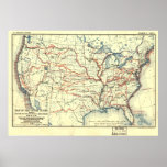 US Exploration Routes Posters