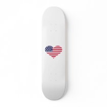 US flag heart Skate Boards