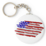 US Flag  in Feathers keychains