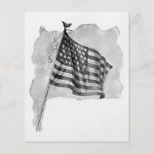 US Flag Patriotic Vintage Art Custom Flyer