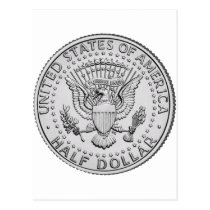 US Great Seal Half Dollar postcards