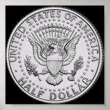 US Great Seal Half Dollar Print