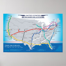 US High Speed Rail - scroll down for updated map Print