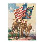 US Marines Vintage Poster Postcard