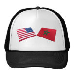 US & Morocco Flags Hats