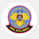 US NAVAL INTELLIGENCE Military Patch Round Stickers
