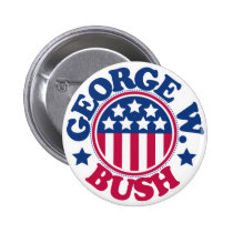 US President George W Bush buttons