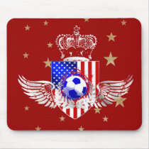US Soccer Kings Soccer futbol crest mousepad