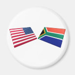 US & South Africa Flags Refrigerator Magnets
