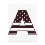 US stars stripes Letter A