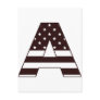 US stars stripes Letter A