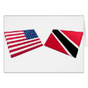 US & Trinidad and Tobago Flags cards