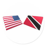 US & Trinidad and Tobago Flags stickers