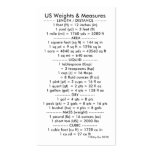 US Weights & Measures Business Card Template