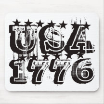 USA 1776 - Black Mousemats