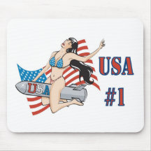 USA #1 Bombshell Mouse Pads