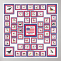 USA 50 STATE BIRDS WHITE/553 posters