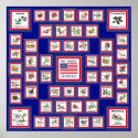 USA 50 STATE FLOWERS BLUE/558 posters