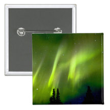 USA, Alaska, Chena Hot Springs. Aurora 3 Button