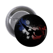 USA American Eagle in Red White and Blue Buttons