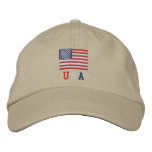 USA American Flag Hat - 4th of July Embroidered Baseball Cap