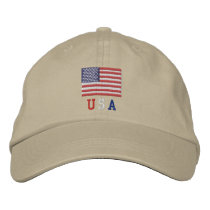 USA American Flag Hat - 4th of July Embroidered Baseball Cap
