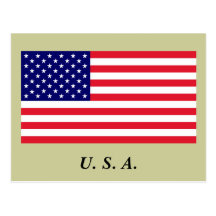USA - American Flag Postcard