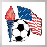 usa american soccer pride graphic posters