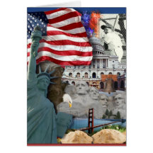 USA  American Symbols Greeting Card