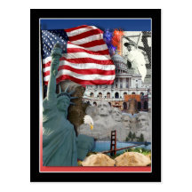 USA  American Symbols Postcard