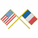 Usa and France embroidered shirts