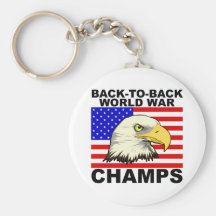 USA:  Back To Back World War Champs Key Chains