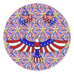 USA Balloon Flight Round Stickers