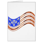 USA Baseball Flag Waving Card