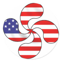 usa basque cross sticker