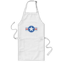 USA-Big Blue Star Red Stripe Apron