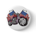 USA Biker Pinback Buttons