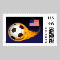 USA Blazing Football postage
