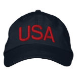 USA Blue Embroidered Hat - Customised embroidered hats