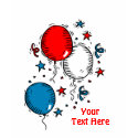 USA-Celebrate Red White Blue Balloons t-shirts