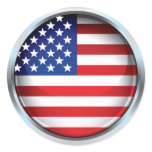 USA Chrome flag stickers
