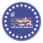 USA Circle Star Sticker