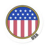 USA-Circular Flag stickers
