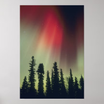 USA, Fairbanks area, Central Alaska, Aurora Poster