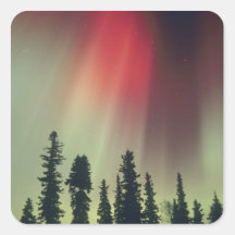 USA, Fairbanks area, Central Alaska, Aurora Sticker