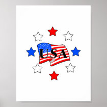 USA Flag and Stars