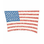 USA flag in pointillism t-shirts