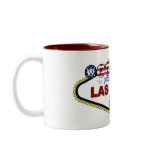 USA Flag Las Vegas Two Tone Mug