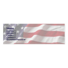 USA Flag Profile Card Business Cards