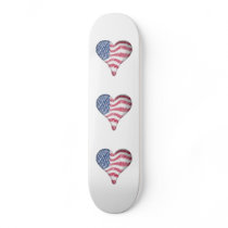 USA Flag Sketch Painting Blur Skateboard Deck